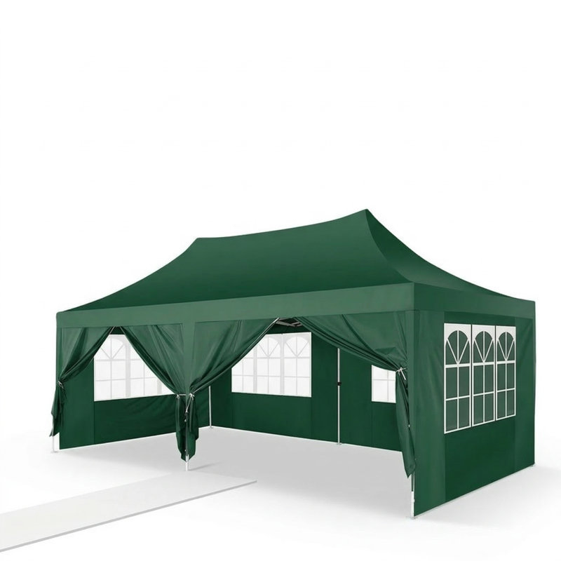10x20 Pop up Canopy with 6 Removable Sidewalls,Outdoor Waterproof Canopy Tents for Partie Wedding, Gray