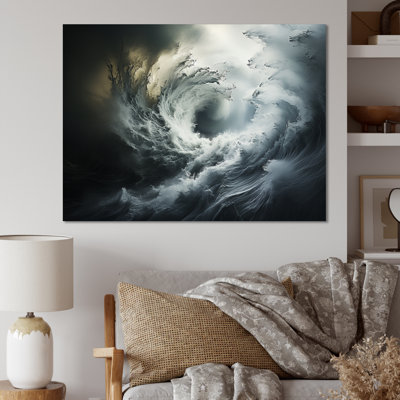 «Gray Abstract Whirlwind Storm II», impressions d'art mural