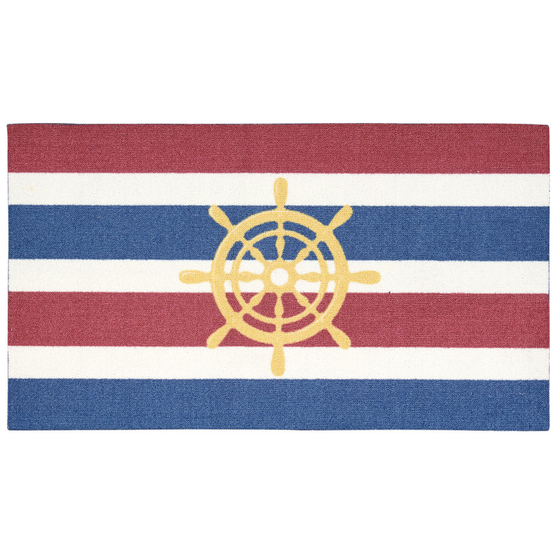 Tapis bleu marine « Ship Wheel » Paraiso