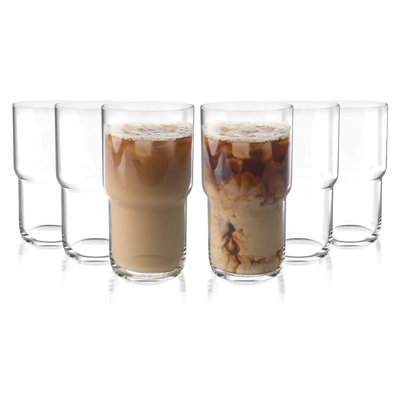 Iced Coffee Glasses 21oz - Set of 6