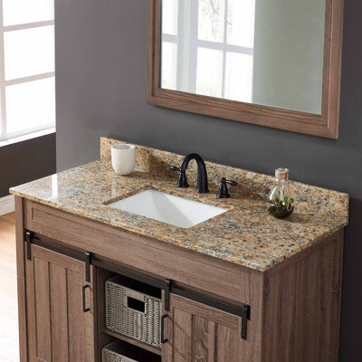 49'' Granite Single Bathroom Vanity Top with Sink