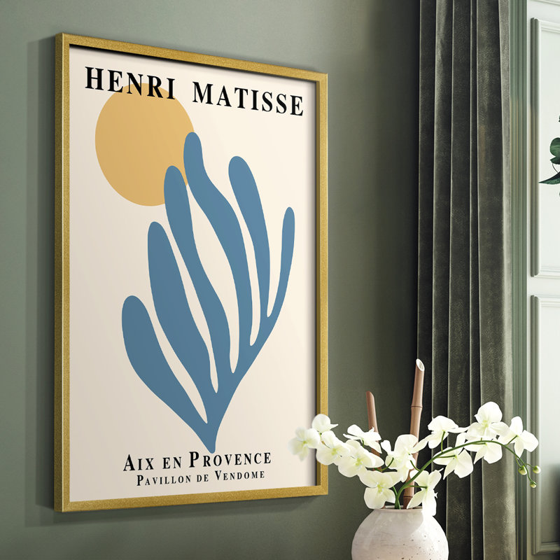 Matisse XCI, reproduction encadrée - bois massif, H 14 po x l 11 po