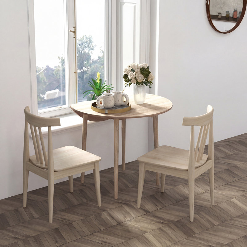 Koryun Round Dining Table,wood, Oak