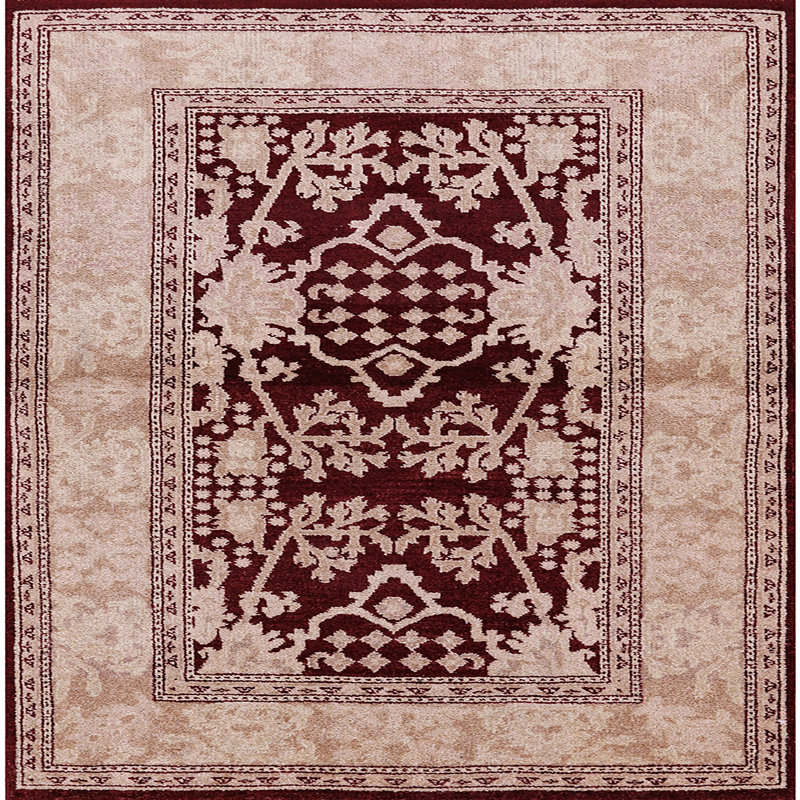 Tapis oriental rouge / beige Arris, Carré 8 pi