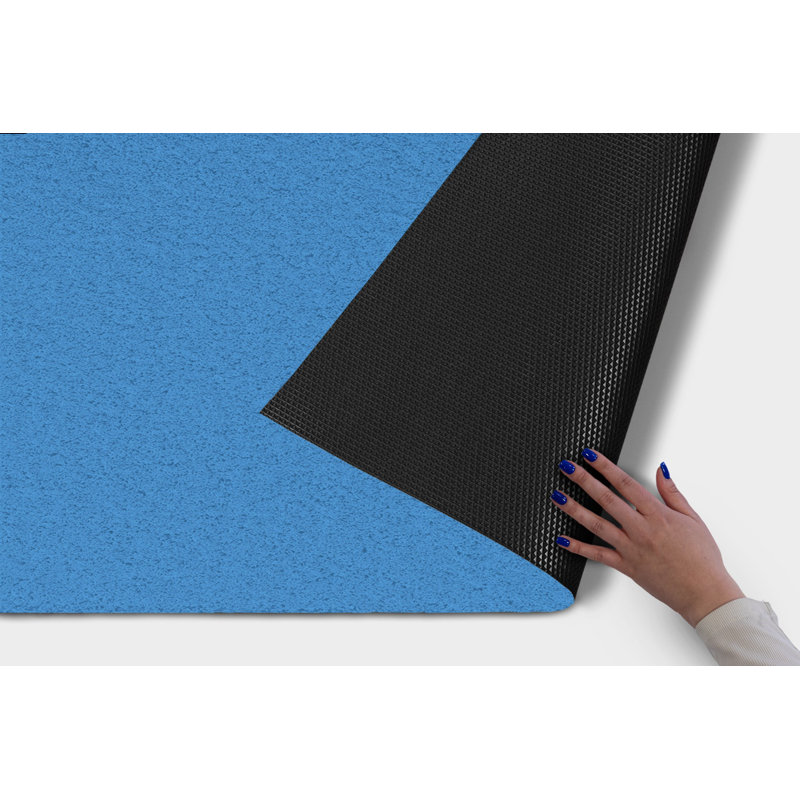 Non-Slip Outdoor Doormat, Blue Look