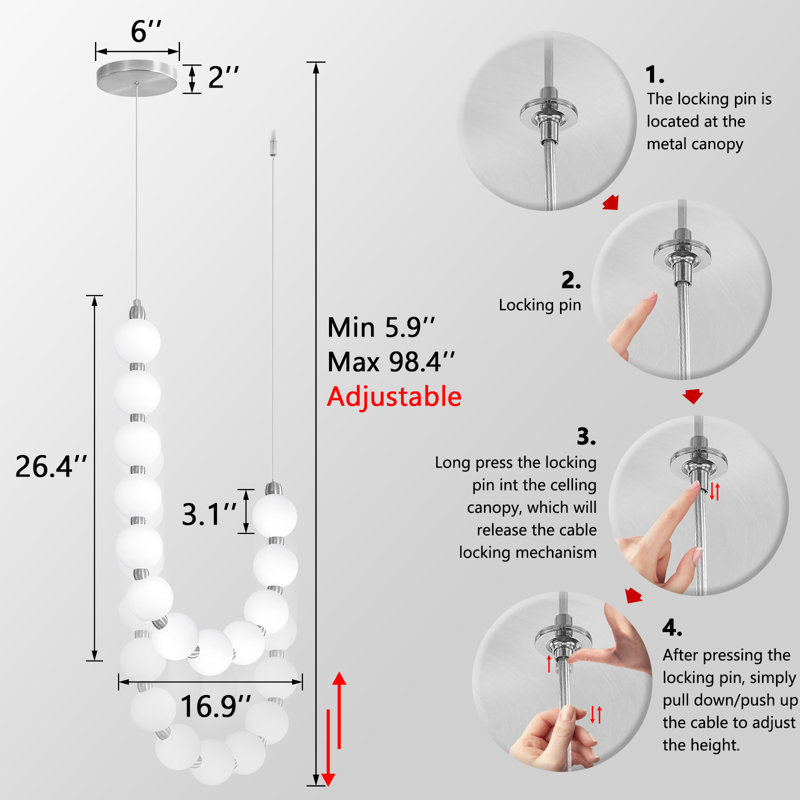Luminaire à DEL 12 lumières, Argent argent