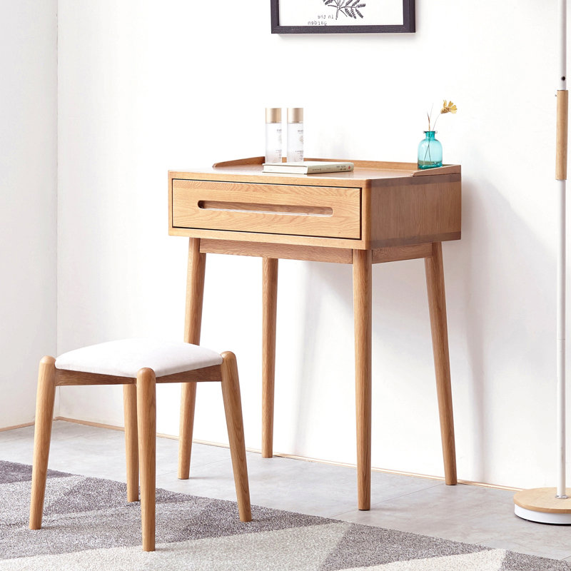 Commode bistro Commode de table 100% solide Table de bureau de bureau Commode de table compacte Accessoires de commode Largeur de rangement 60 cm Tiroir de rangement en bois naturel