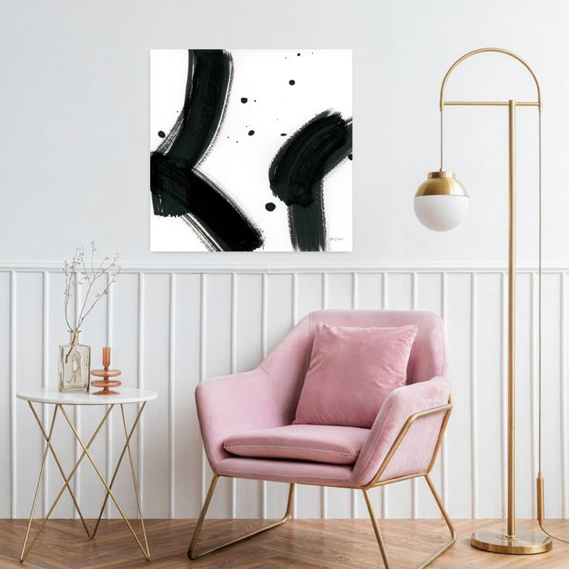 Négatif espace II abstrait, art mural contemporain, H 32 po x l 32 po