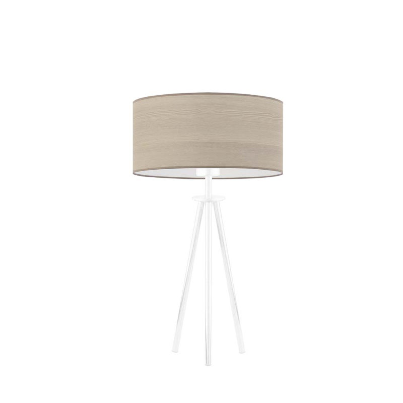 Brunswick Metal Tripod Lamp, White, Dark Beige