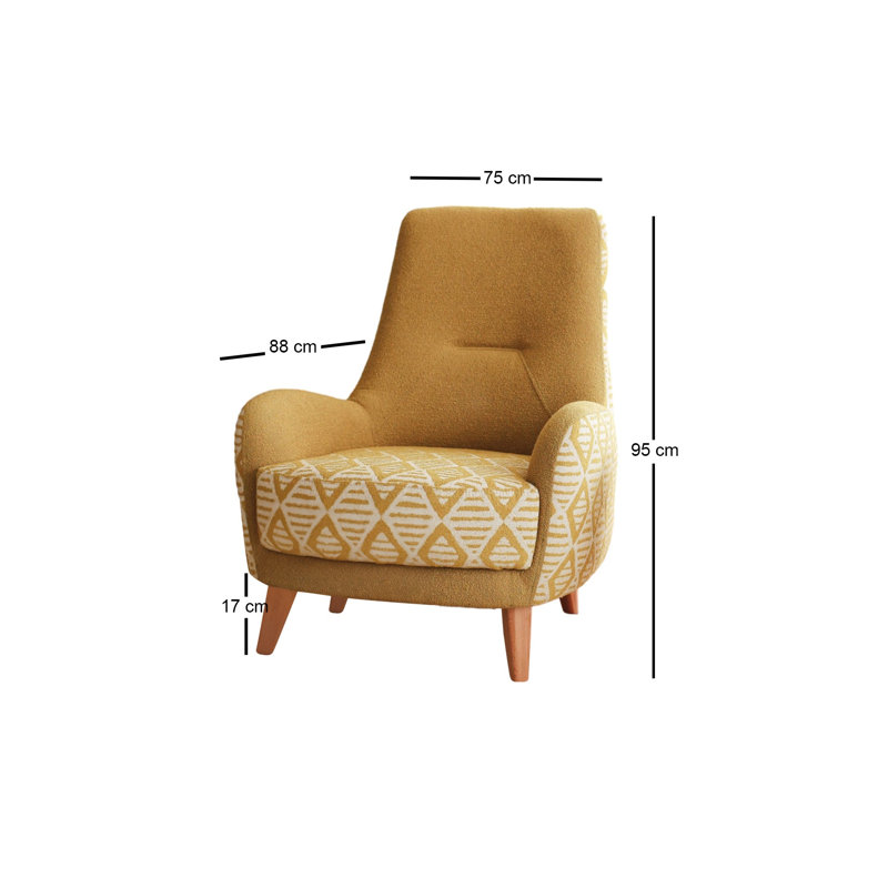 Bina Upholstered Wingback Chair