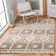Tapis beige / gris en coton touffeté à la main Kouerga