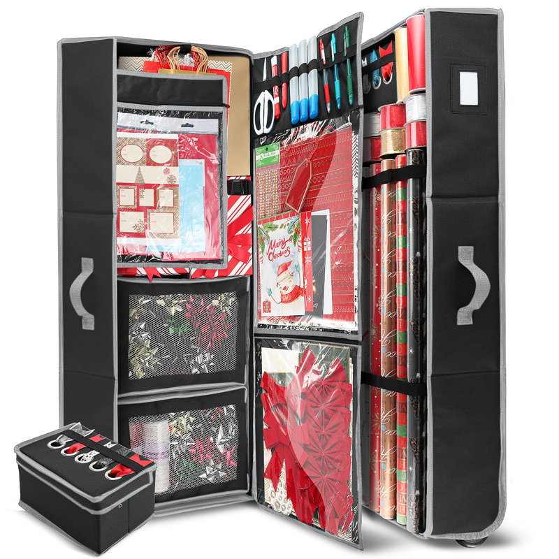 Rangement de papier cadeau Leiliany, Noir