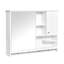 Armoire à pharmacie murale de 36 pouces, armoire de rangement pour salle de bain avec porte miroir et tablette ajustable, armoire à miroir pour salle de bain-339345727