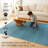 Solid Blue Flatweave Washable Indoor / Outdoor Rug-2075652037