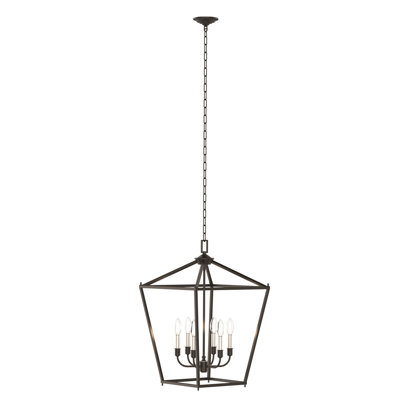 Luminaire suspendu géométrique 6 lumières lanternes Aquasco