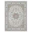 Tapis oriental blanc en coton 8 pi 10 po x 12 pi 4 po Nain avec motif de fleurs centrales, 250 KPSI