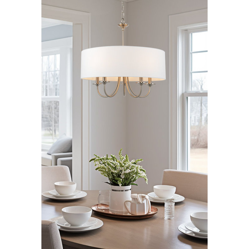 Brightly 5 - Light Dimmable Drum Chandelier