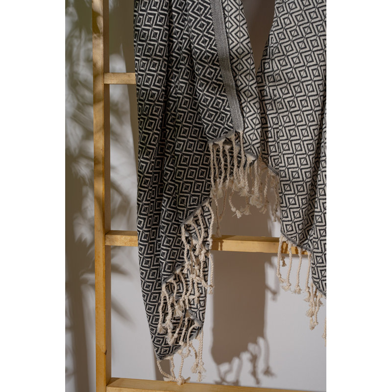 Luxueuse serviette de plage 100% coton Fouta, 39,4 po x 70,9 po | Doux et léger, 7,9 oz / pied carré | Idéal pour la plage, la piscine et le spa | Séchage rapide, entretien facile - lavage délicat à 104 ° F, séchage par culbutage à basse température