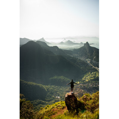 Man Looking At Rio De Janeiro by Cesar Okada - No Frame Print on Canvas