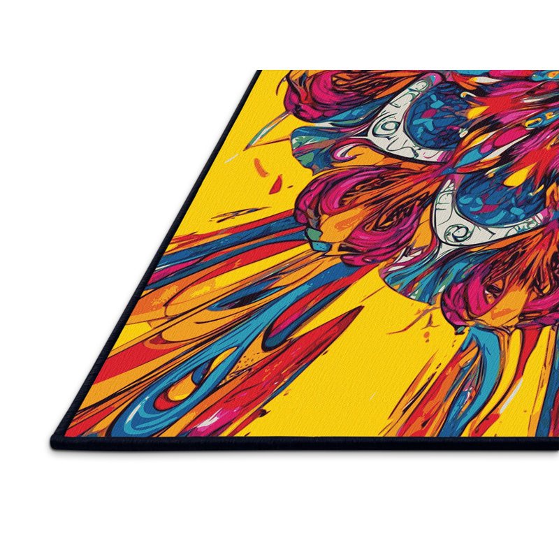 Chromatic Chaos Rug, Square 3'