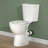 Rear Outlet Toilet 19" Extra Tall Toilet with Dual Flush & Space-saving, Two Piece Wall Mounted Toilet