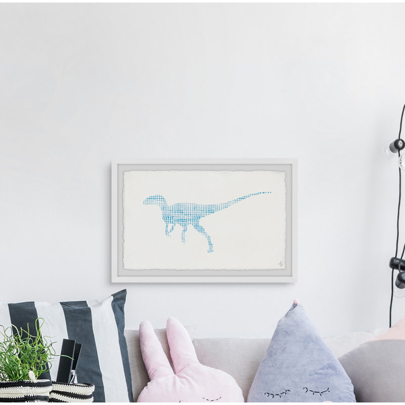 Will Patterned Dino - Single Picture Frame Painting, 41cm H x 61cm W