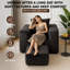 Fauteuil d'appoint rembourré en velours côtelé l 43 po avec repose-pieds Lingge-1000097131
