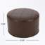 Repose-pieds rond en similicuir avec assise souple-1022246515
