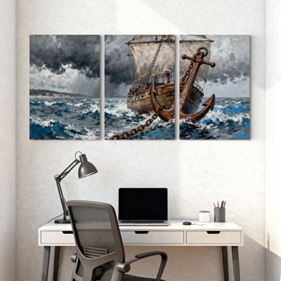 Ensemble de 3 impressions murales sur toile