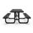Kristy Commercial Grade Expanded Mesh Metal Outdoor Picnic Table with Anchors-35769256-18937251