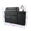 Ensemble de cuisine d'extérieur modulaire de 63 po x P 25 po x H 48 po avec barbecue au gaz à 6 brûleurs, évier et comptoir en granite