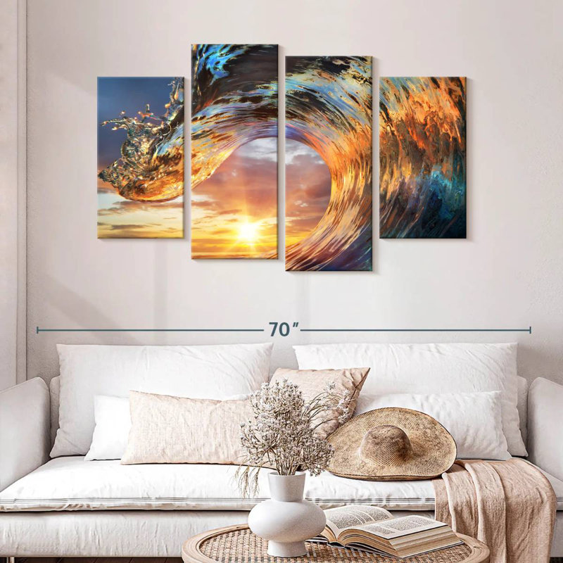 Gillard Curling Ocean Wave, 32" H x 52" W