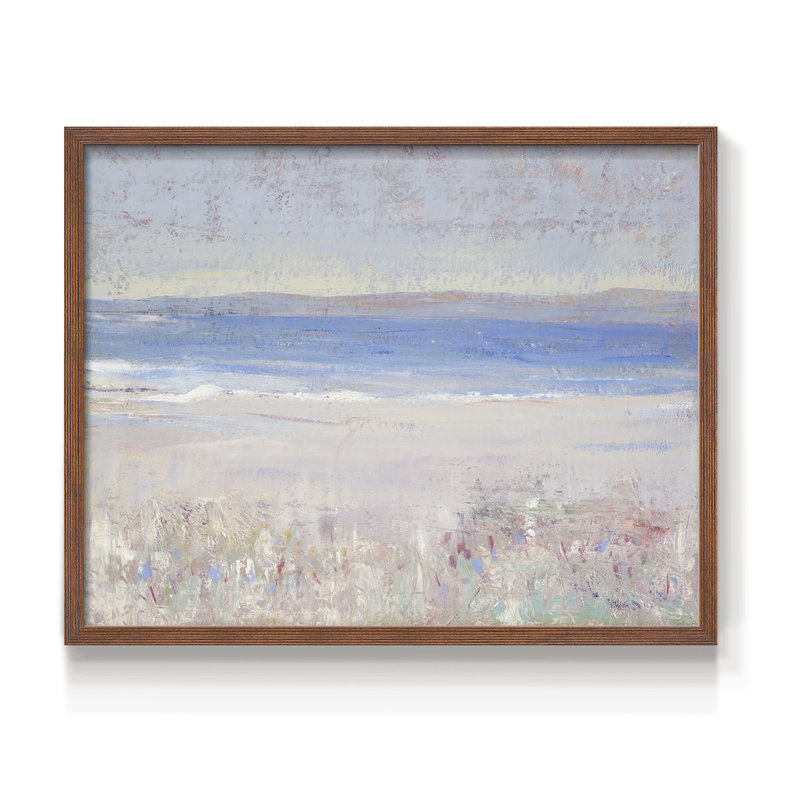 Beach Textures II -Framed Print - Restickable, H 8 po x l 10 po, Noyer