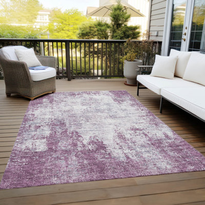 Tapis rectangulaire Aleighna avec envers antidérapant