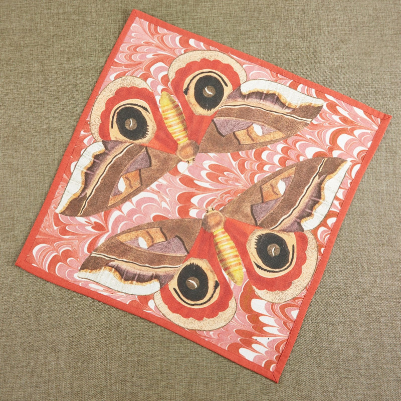 Cotton Blend Floral Square Napkin