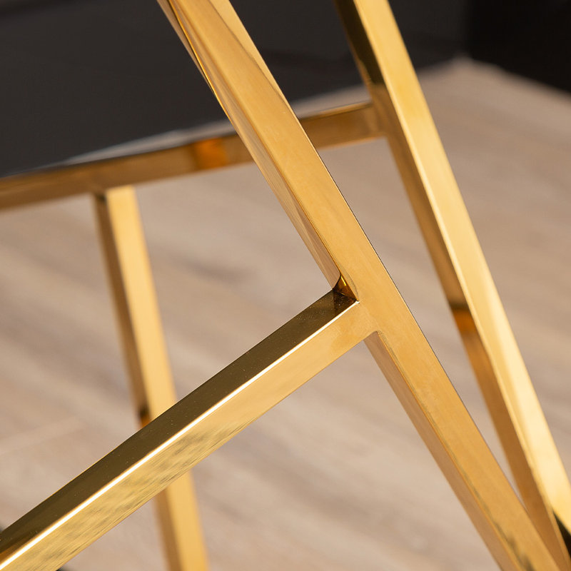 Sofa Side Table for Living Room Furniture, Metal End Table, 55cm Bed Side Table, Gold
