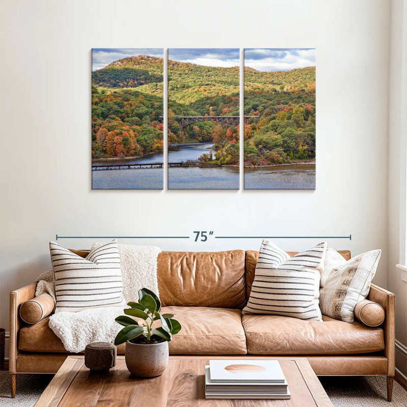 Alvord traversant la rivière Hudson Valley, H 36 po x l 57 po