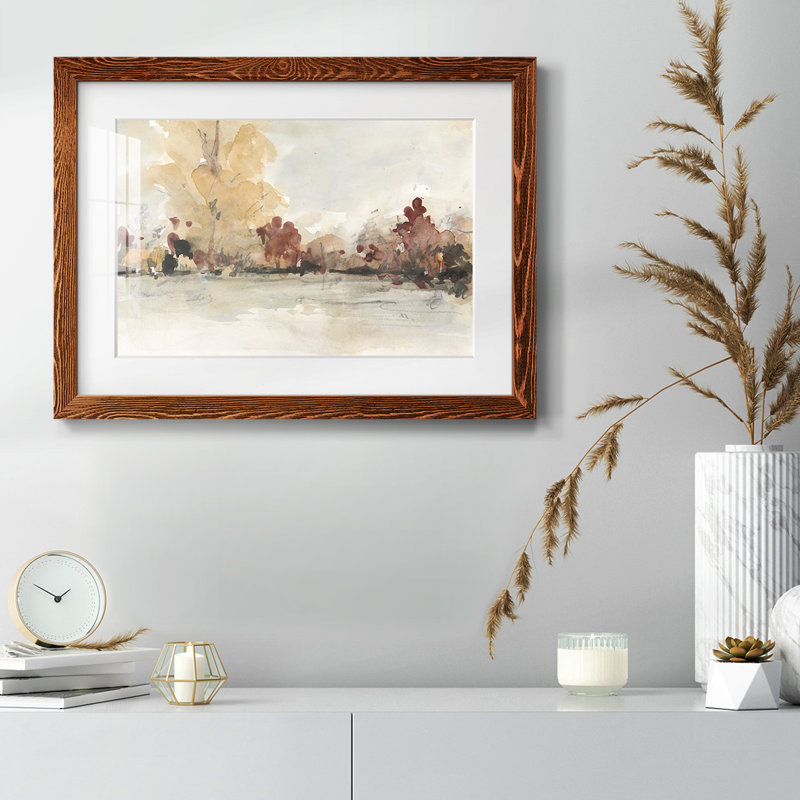 The Autumn View I, reproduction d'art encadrée, Érable, H 14 po x l 20 po x P 1,5 po