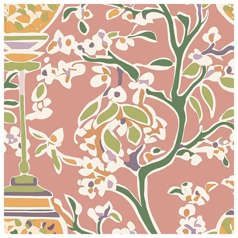 Tapis de bain floral Art Deco, 34in W x 21in L