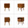 Boneva Mid-century Modern 2-Drawer Nightstand with Hidden Drawer and Built-In Outlets