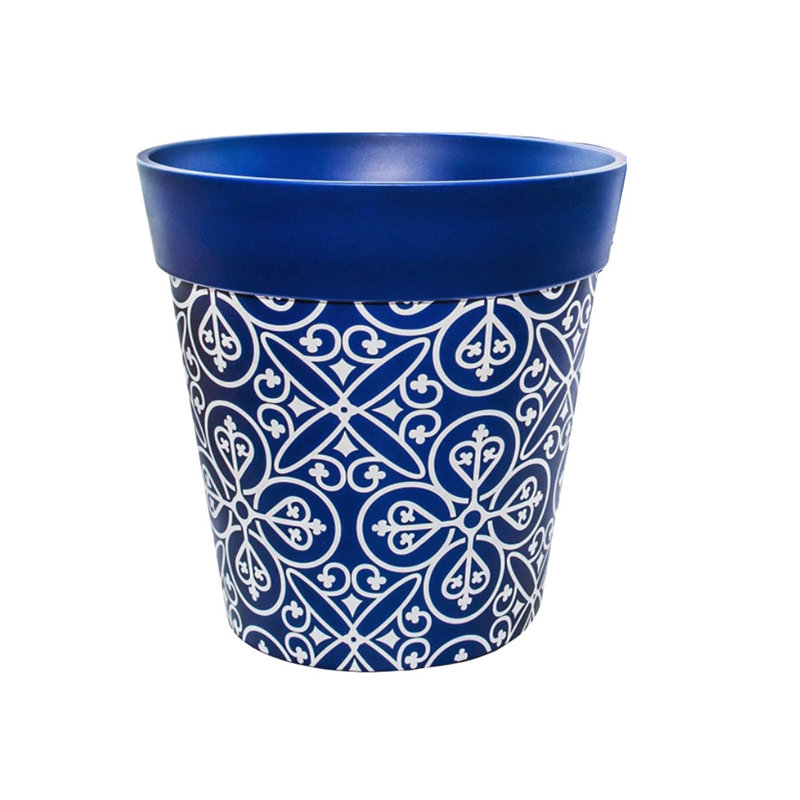 Westleigh Plant Pot, 15cm H x 15cm W x 15cm D, Blue/Green/Pink