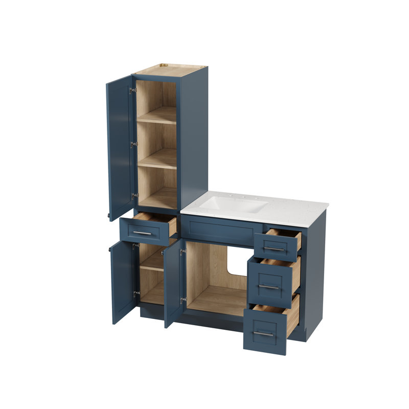Ensemble de meuble-lavabo simple 51 po Disar, Bleu
