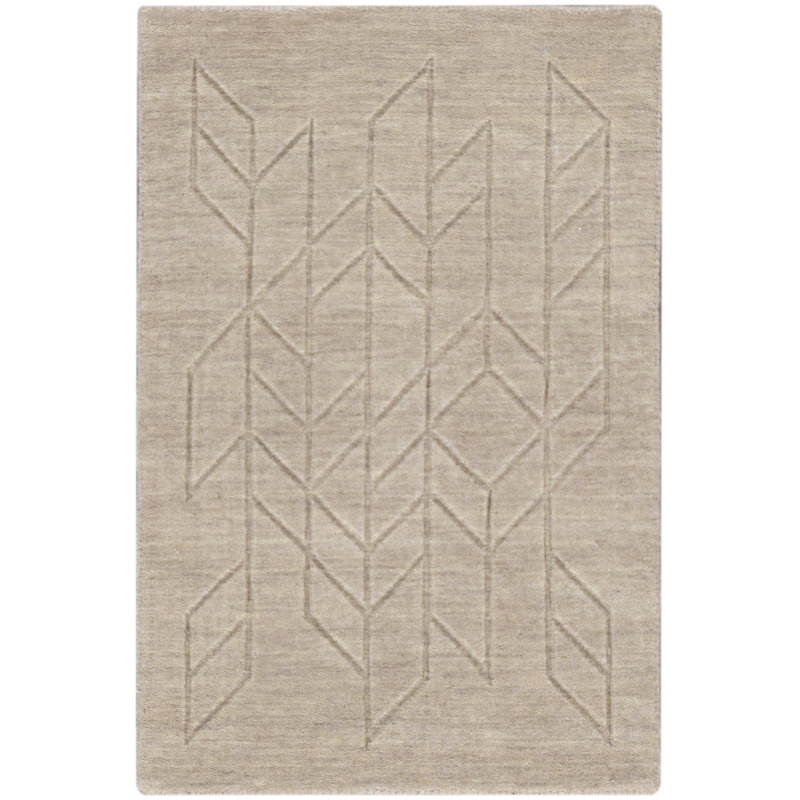 Milord Wool Hand Woven Area Rug, Rectangle 61 x 91cm