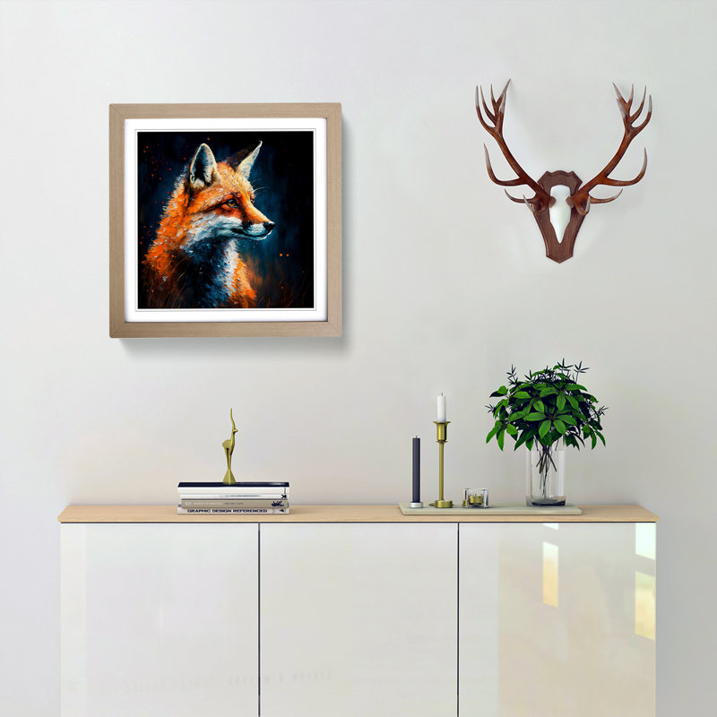 Single Picture Frame Print on Wood, Oak