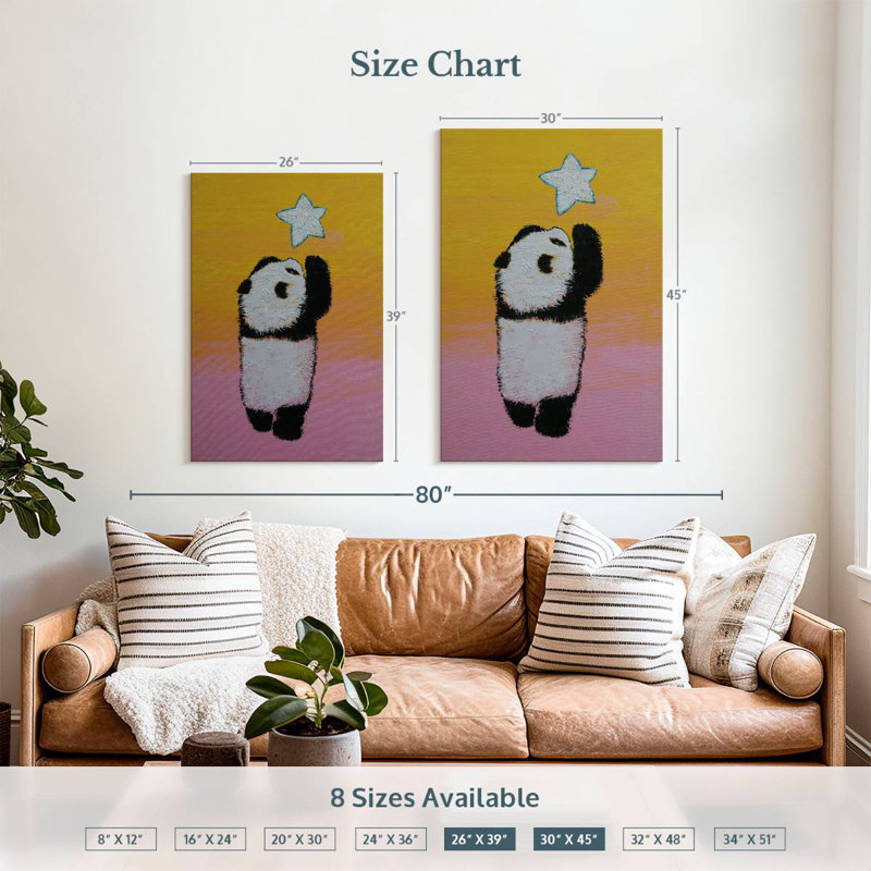 Brampt Panda Star, 39" H x 26" W