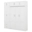 Grand lit escamotable avec armoire supérieure, tablettes et garde-robe, pliable au mur, cadre de lit plateforme pliable multifonctionnel-219783078