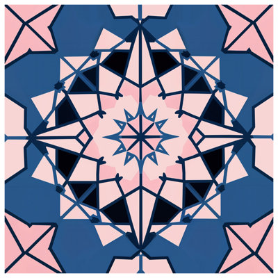 Pink Blue Kaleidoscope Wall Tapestry - Kaleidoscope Wall Decor