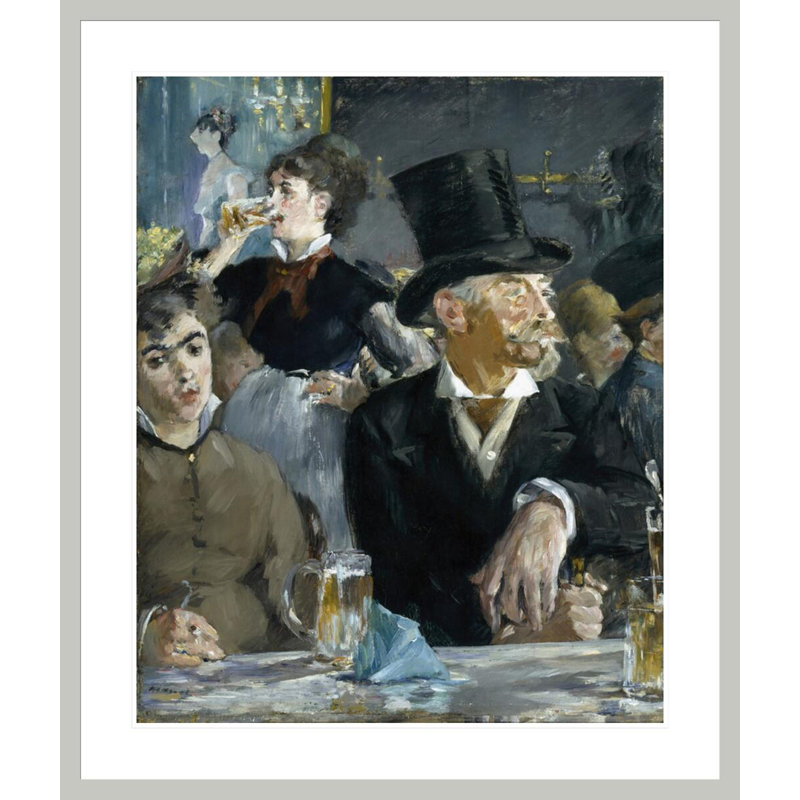 «At the Cafe» par Estampe numérique encadrée, H 39,42 po x l 33,5 po