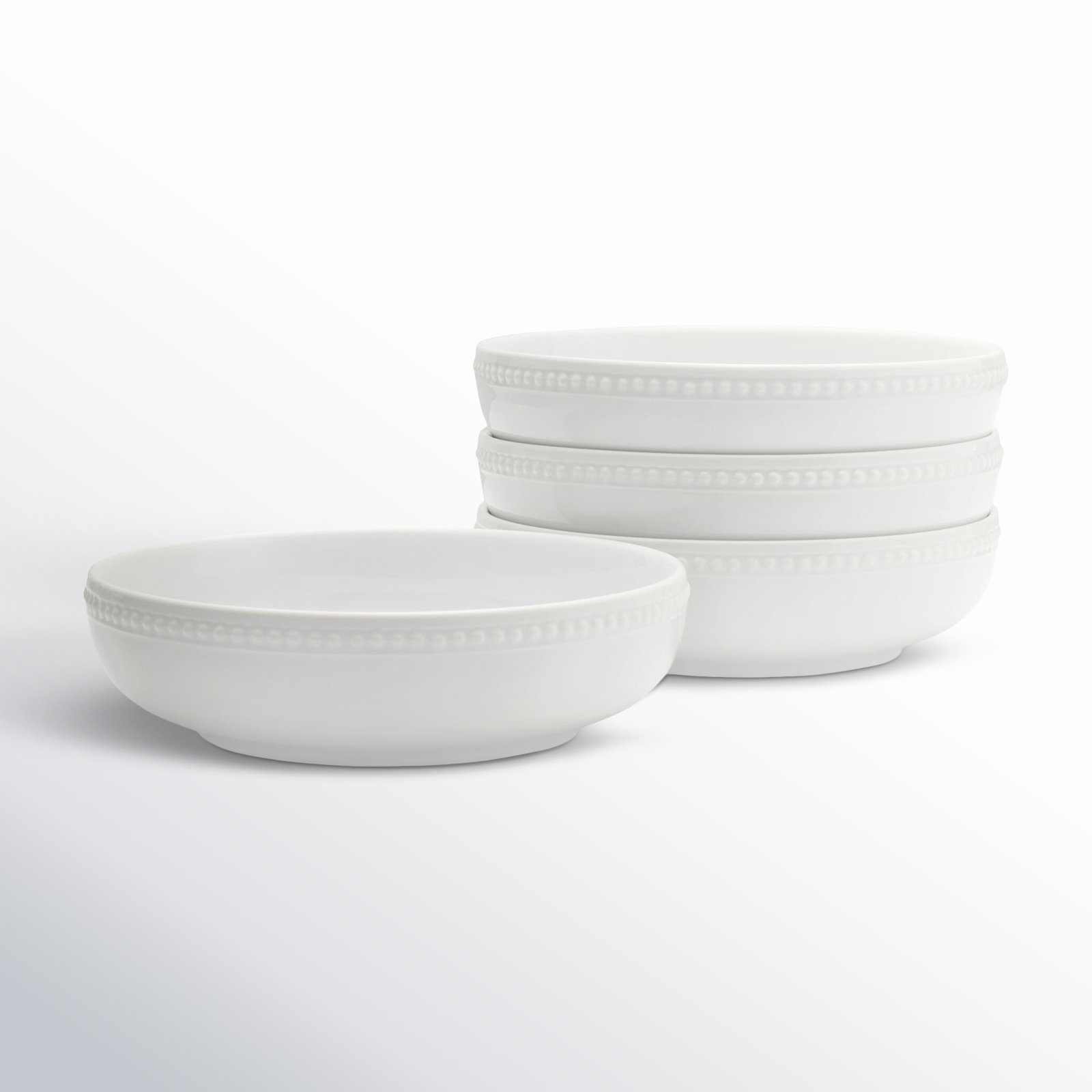 Isra By Fitz and Floyd Beaded Dinner Pasta Bowls, Set Of 4 (Set of 4)