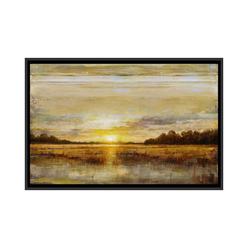 " Daybreak " by Eric Turner, 18" H x 26" W x 1.5" D, Black Framed Canvas, No Matte